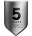 5-year workmanship warranty